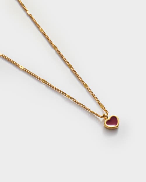 Katie Loxton Rouge Waterproof Gold Heart Necklace In Gold