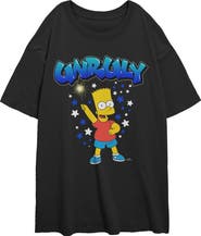 The Simpsons Juniors The Simpsons Bart Unruly Sparkler T Shirt