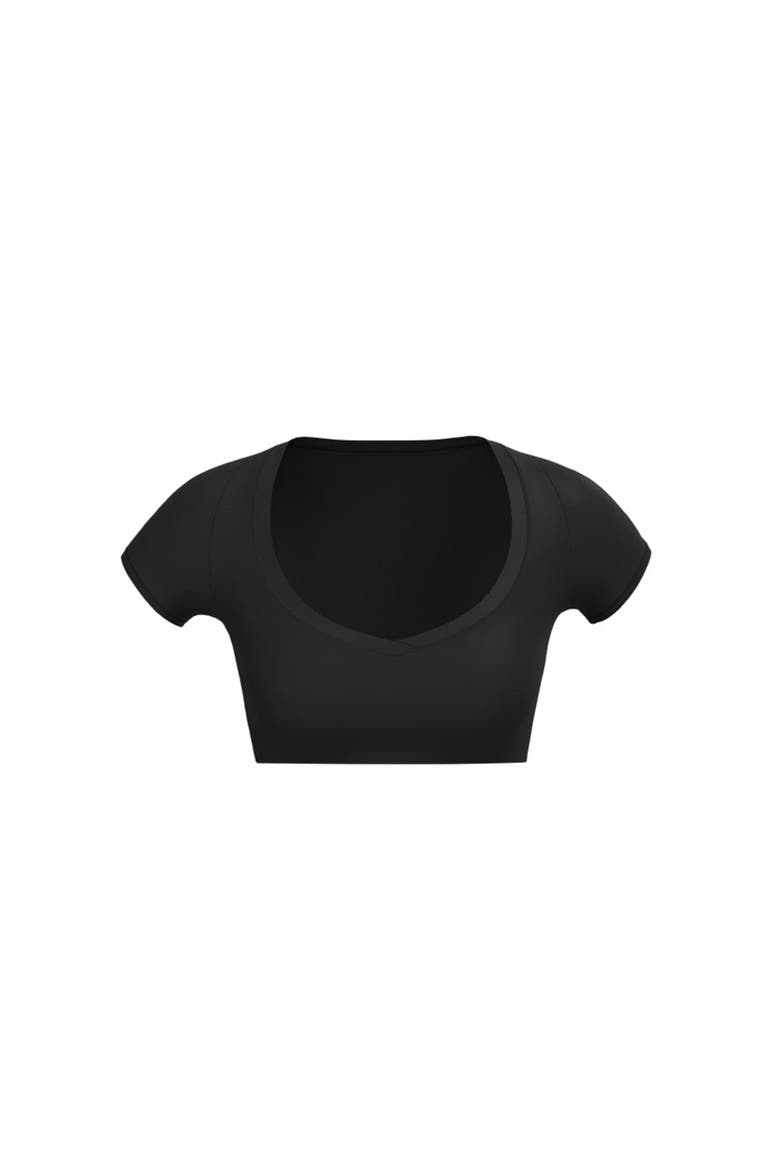 Cloud II V Cropped Tee, Alternate, color, Midnight