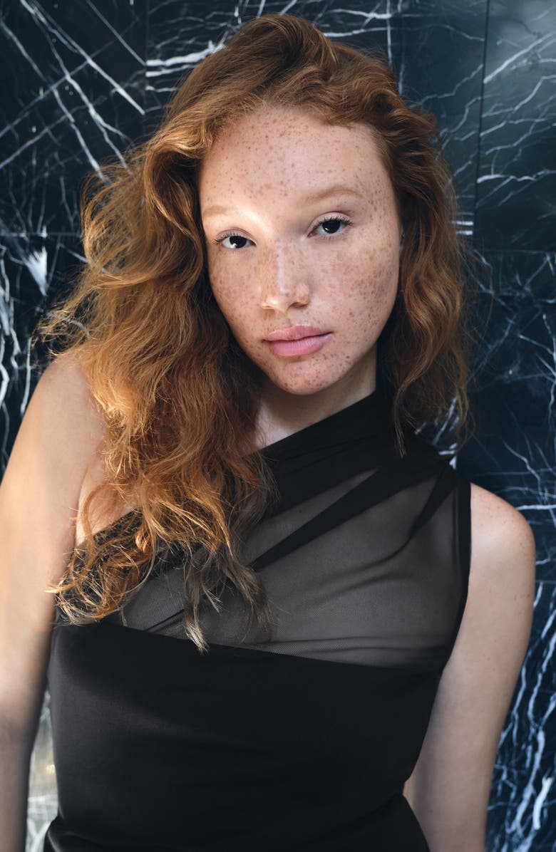 Marcella Azur Asymmetric Sleeveless Top, Alternate, color, Black