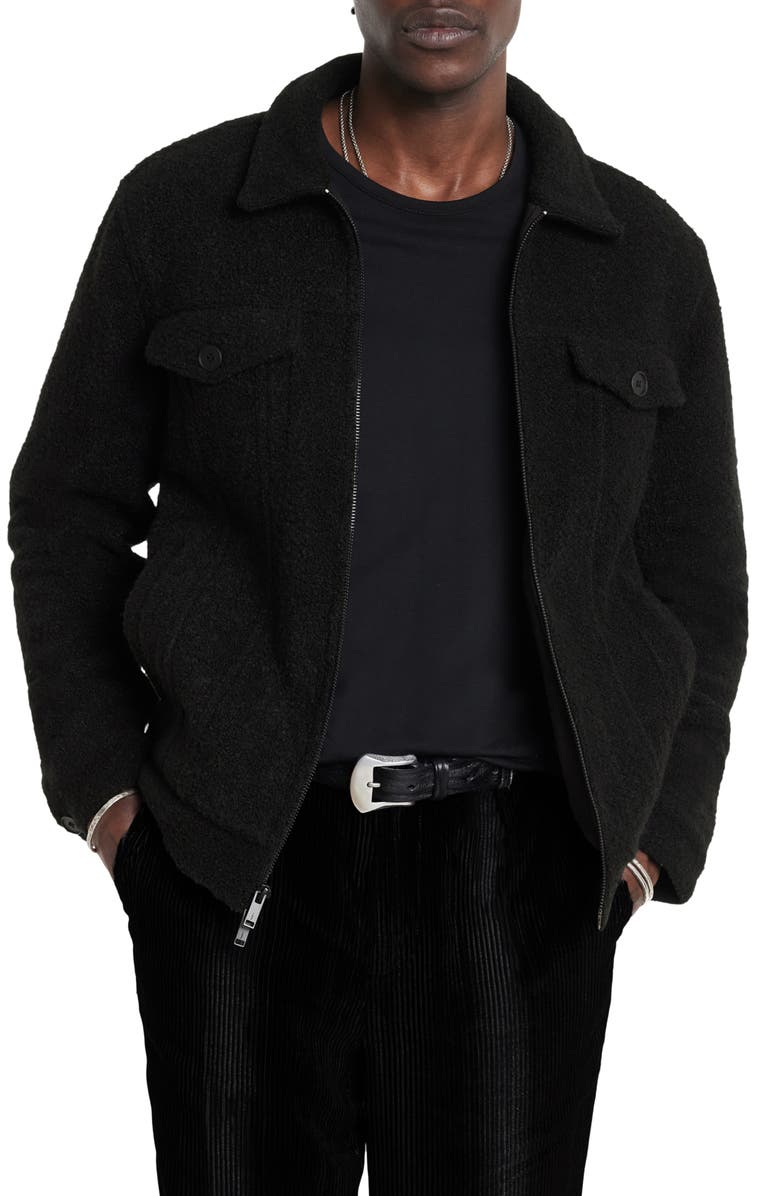 John Varvatos Cynder Bouclé Trucker Jacket, Alternate, color,