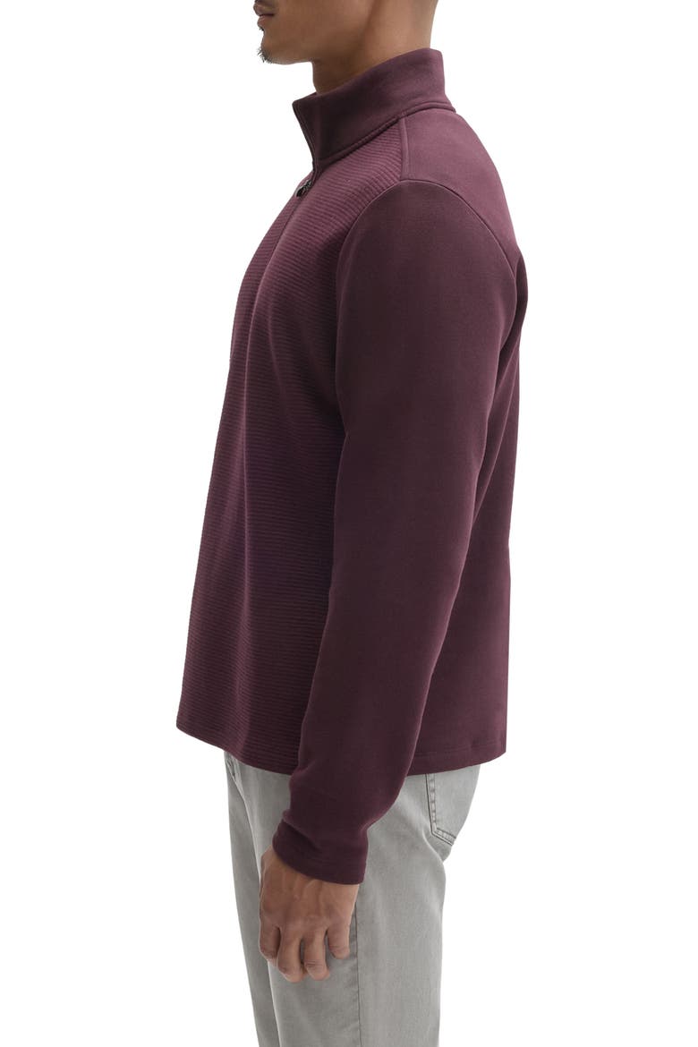 Quinson Quarter Zip Sweater, Alternate, color, DEEP BORDEAUX
