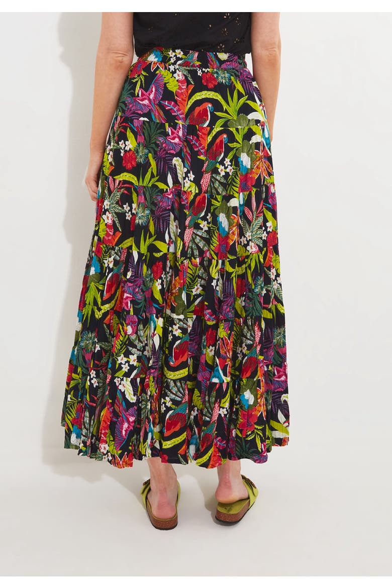 Tiered Maxi Skirt, Alternate, color, MULTI TROPICAL