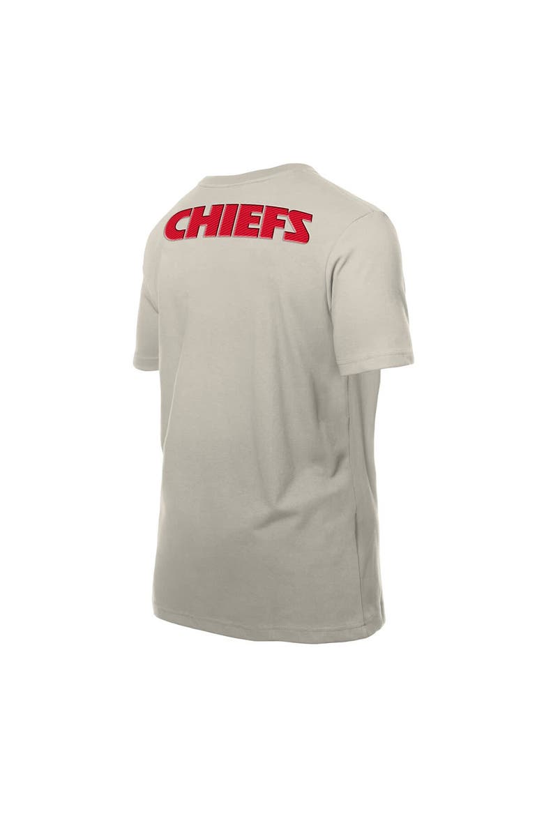 Men's New Era Light Beige Kansas City Chiefs Multi Patch T-Shirt, Alternate, color, Light Beige