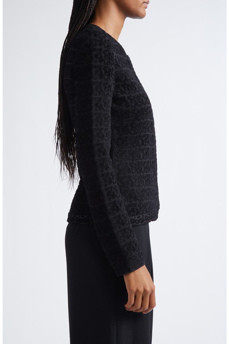 Asymmetric Velvet Jacket, Alternate, color, BLACK MULTI
