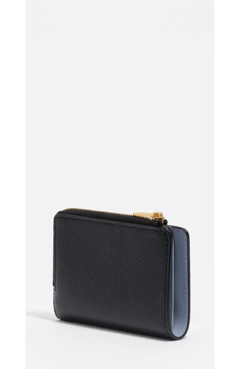 Bimba y Lola Rigid Leather Wallet, Alternate, color, Black