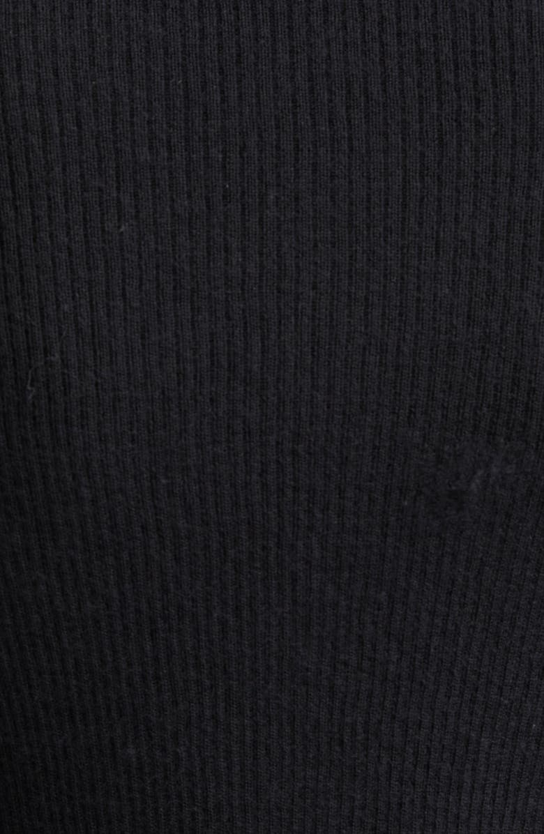 Johnstons of Elgin Superfine Cashmere Rib V-Neck Cardigan, Alternate, color, Black