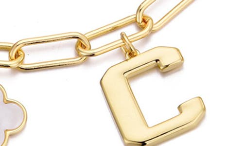 Adornia Initial Charm Pendant Necklace In Gold