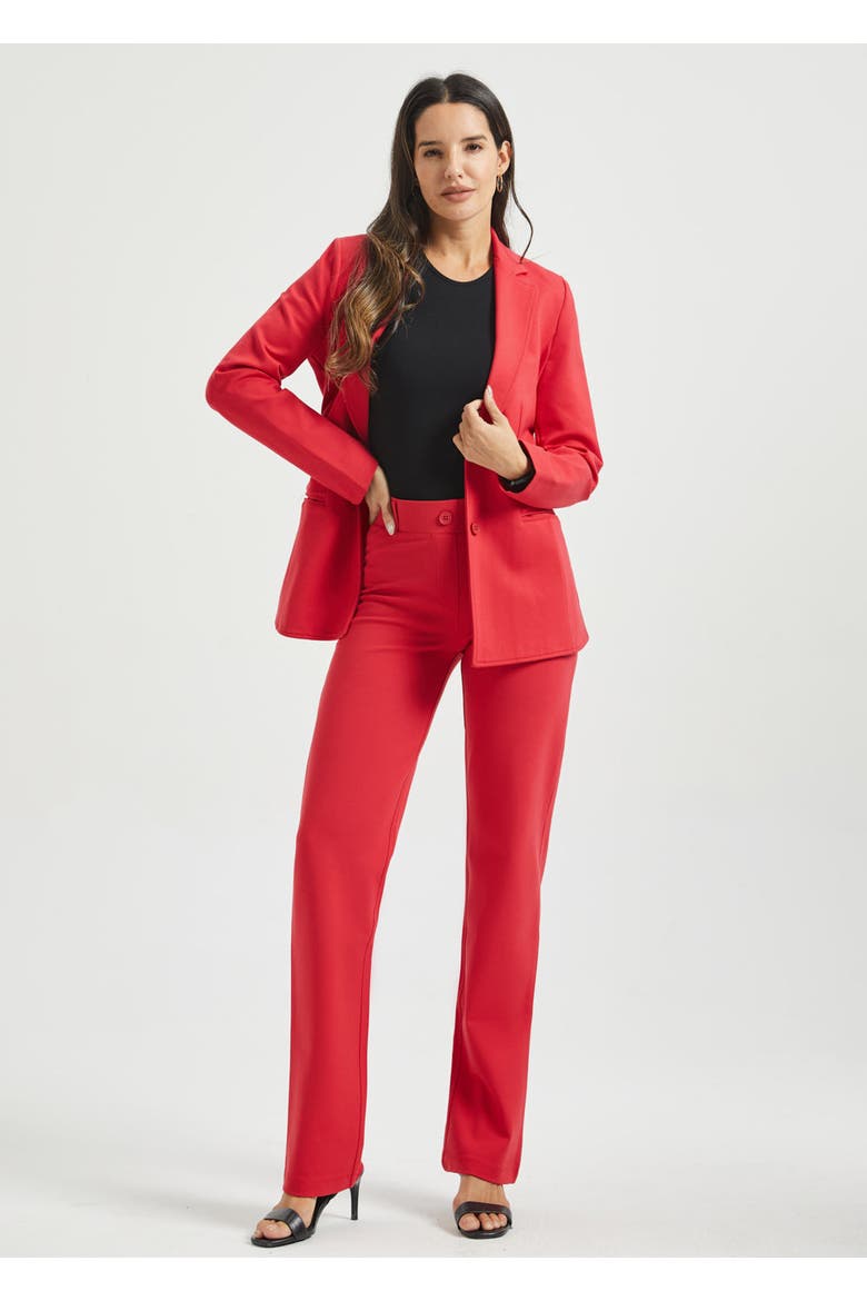 Classic DPYP Dress Pant Yoga Pants Straight Leg, Alternate, color, Red