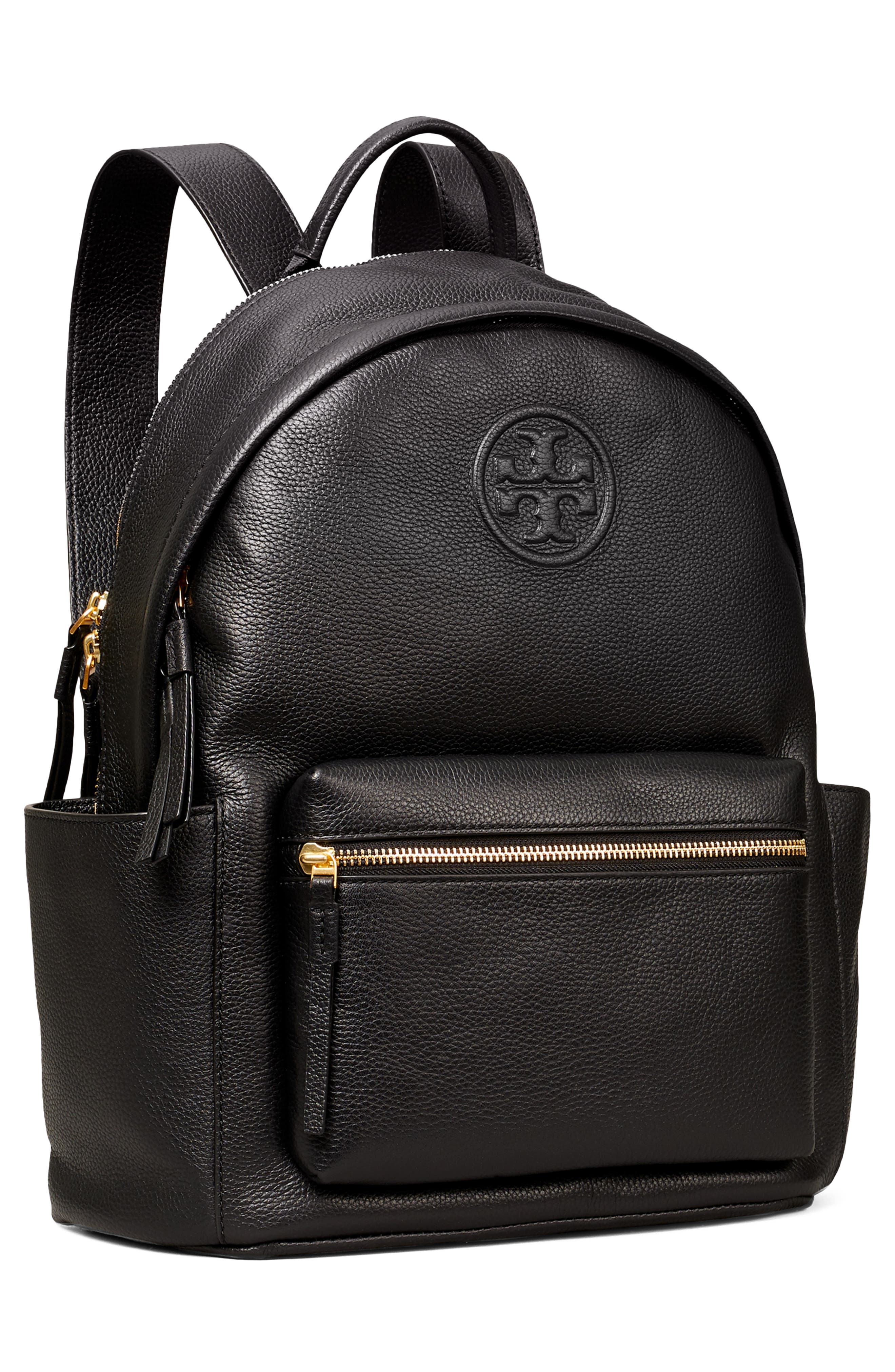 Tory Burch Perry Bombe Leather Backpack, Alternate, color, 