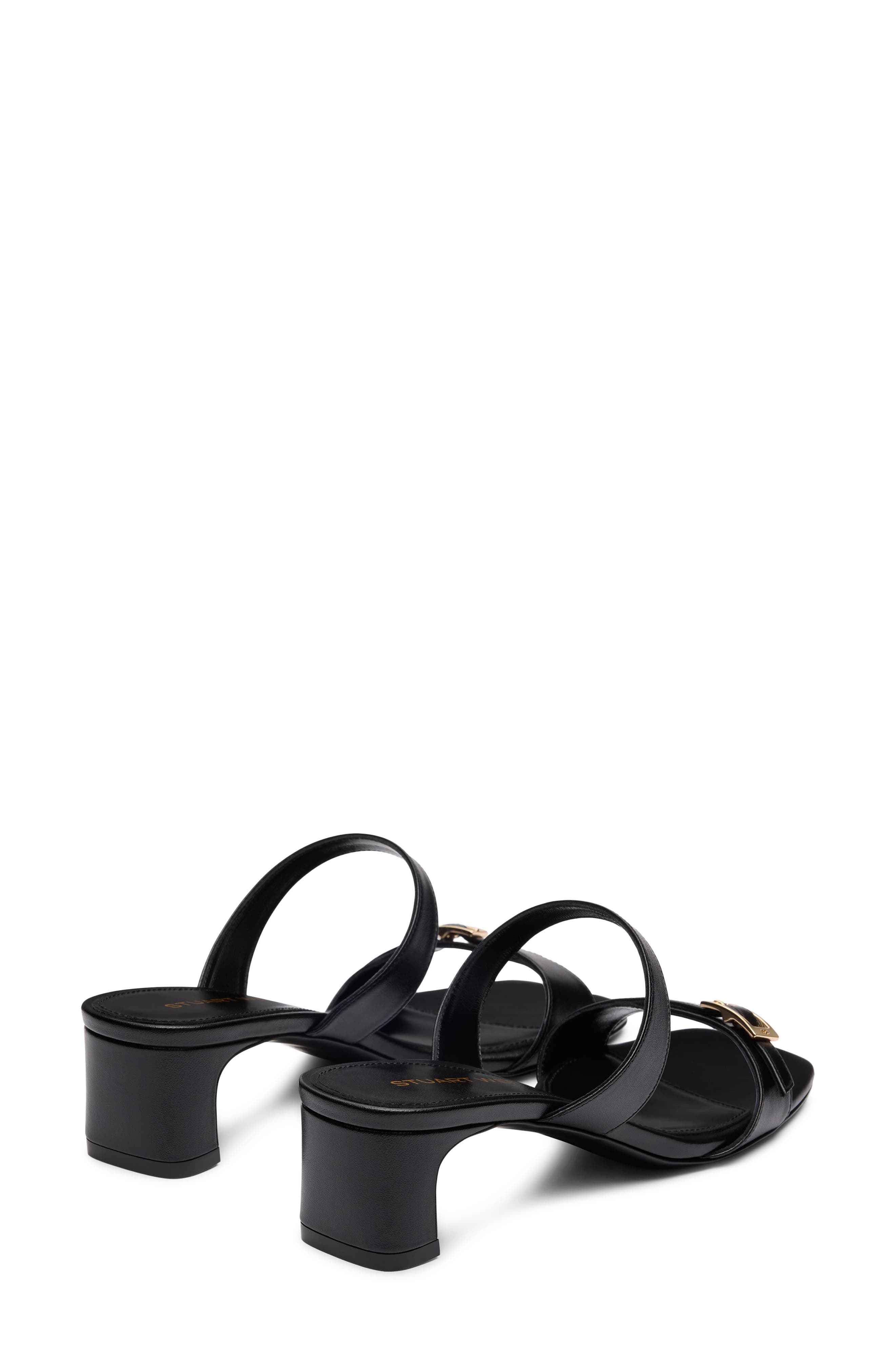 Stuart Weitzman Baby Babette Slide Sandal, Alternate, color, Black