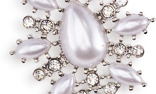 Olivia Welles Whitnee Imitation Pearl & Crystal Filigree Drop Earrings In Metallic