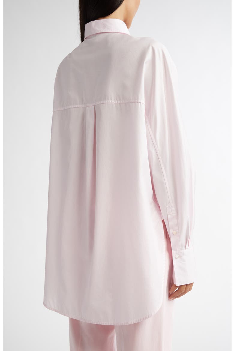 Wide Sleeve Cotton Poplin Button-Up Shirt, Alternate, color, BLOSSOM