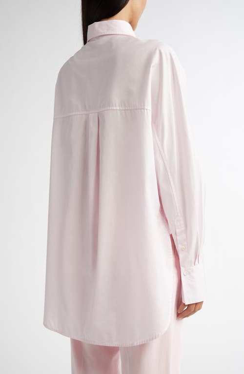 Totême Toteme Wide Sleeve Cotton Poplin Button-up Shirt In Blossom