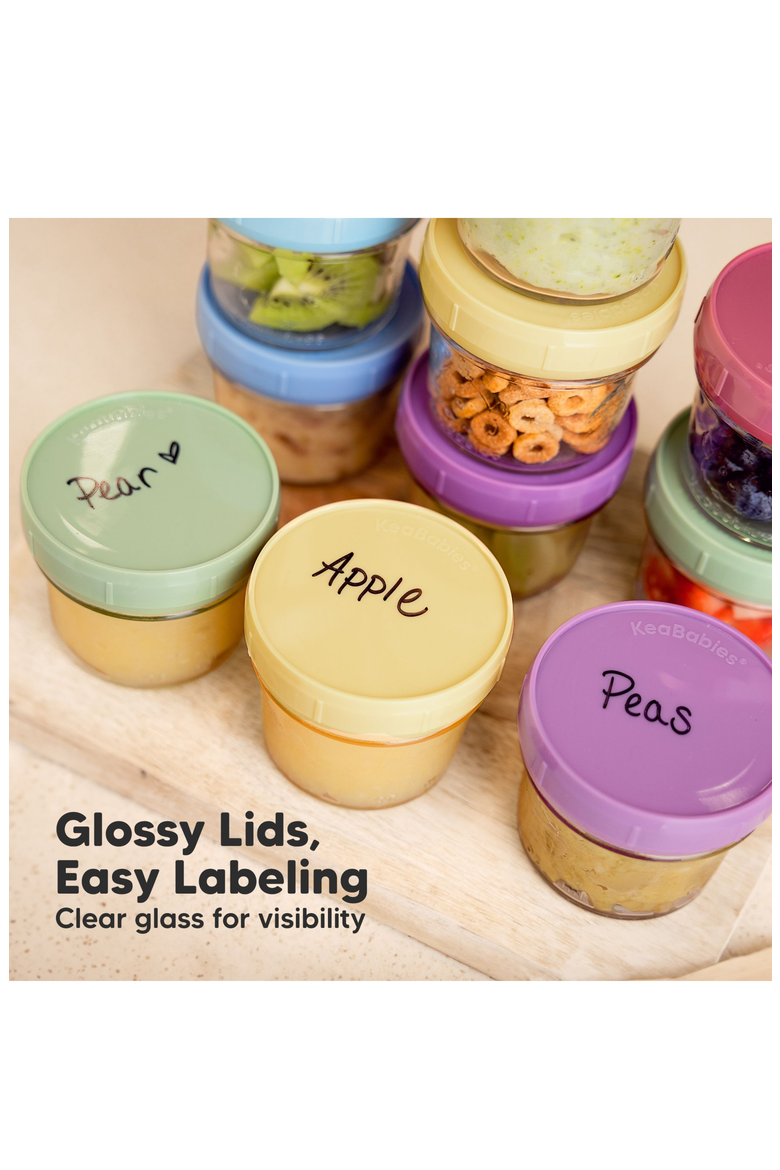12-Pack Prep Jars Baby Food Storage Glass Containers, Alternate, color, Nord