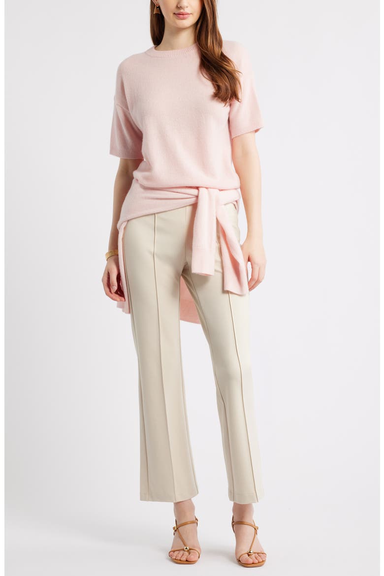 Short Sleeve Cashmere Sweater, Alternate, color, PINK DOGWOOD