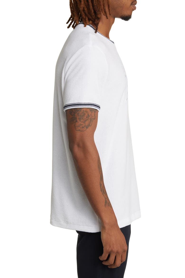 Terry Cloth Ringer T-Shirt, Alternate, color, BRIGHT WHITE
