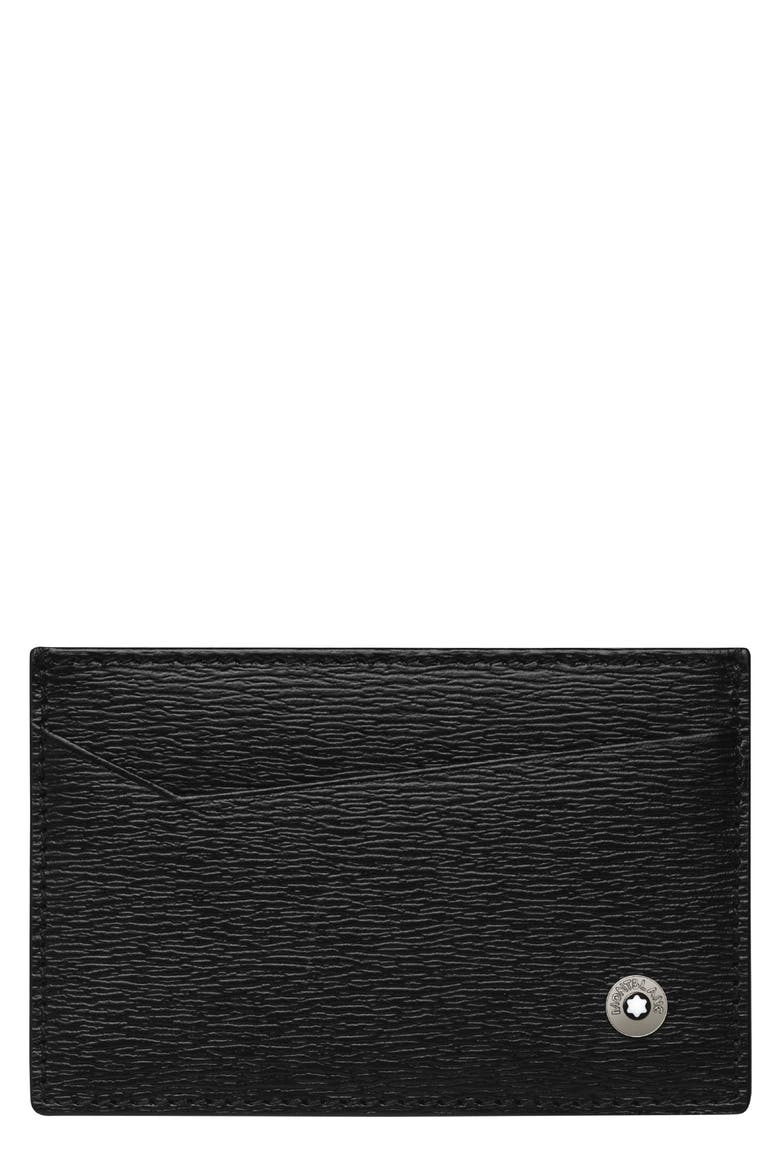 4810 Westside Leather Card Holder, Main, color, BLACK
