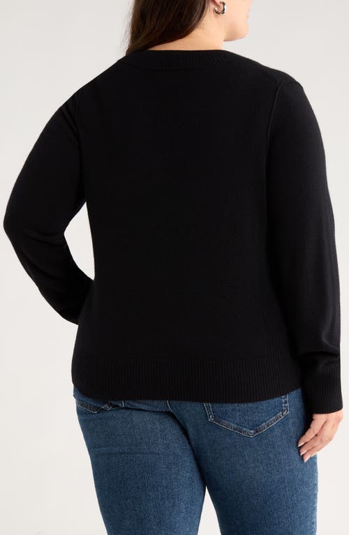 Caslonr Caslon(r) V-neck Wool & Cashmere Sweater In Black