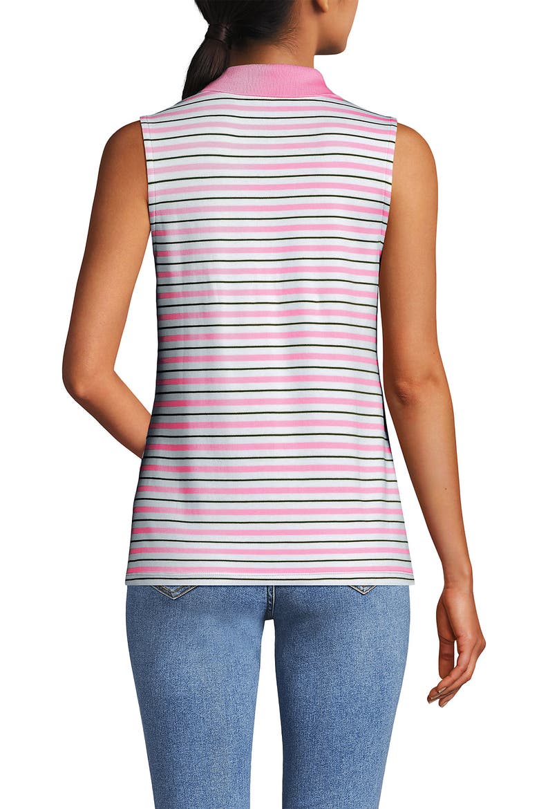 Supima Cotton Polo, Alternate, color, White/Seaside Pink Stripe