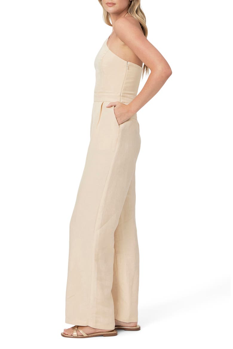 Thandie Linen Blend Jumpsuit, Alternate, color, SEASHELL