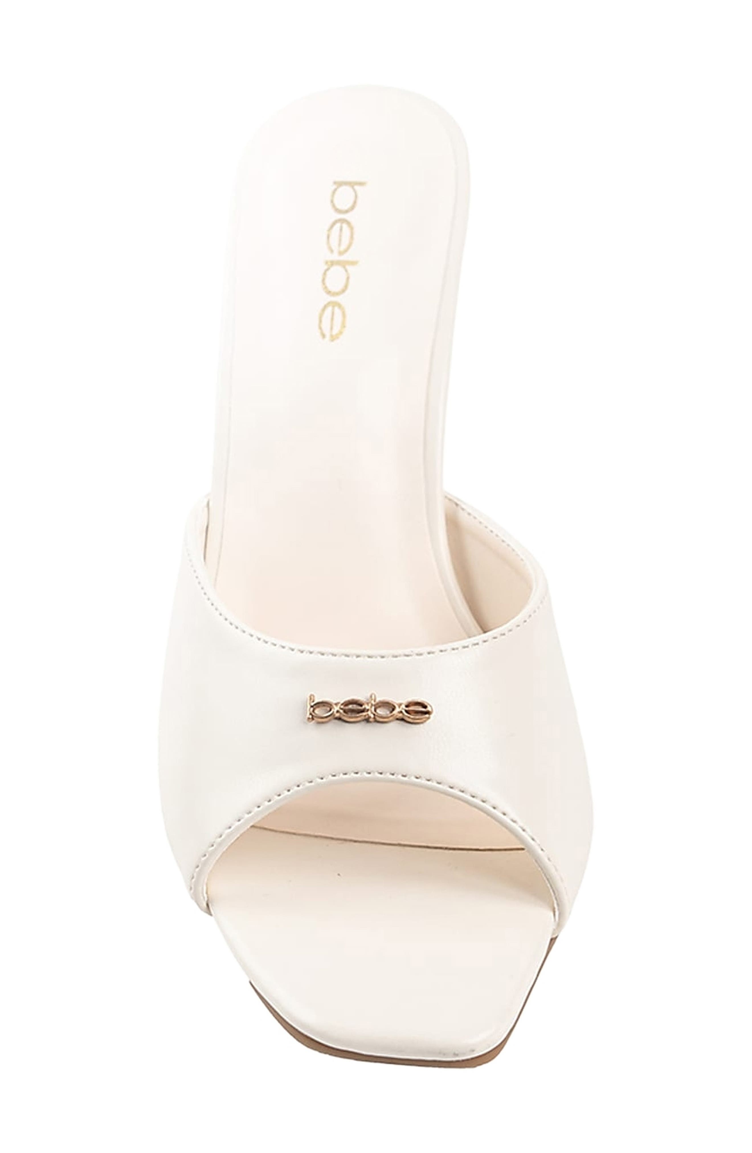 bebe Stiletto Mule Sandal, Alternate, color, 