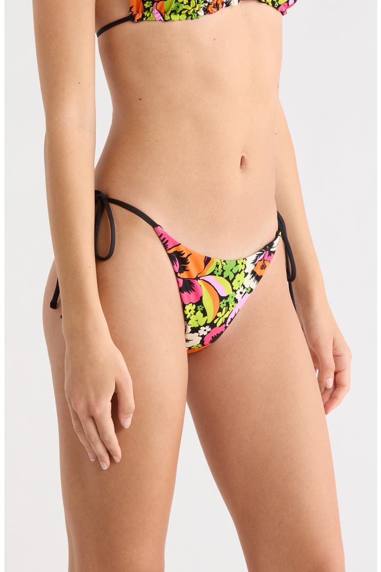 Blooming Side Tie Reversible Bikini Bottoms, Alternate, color, BLOOM