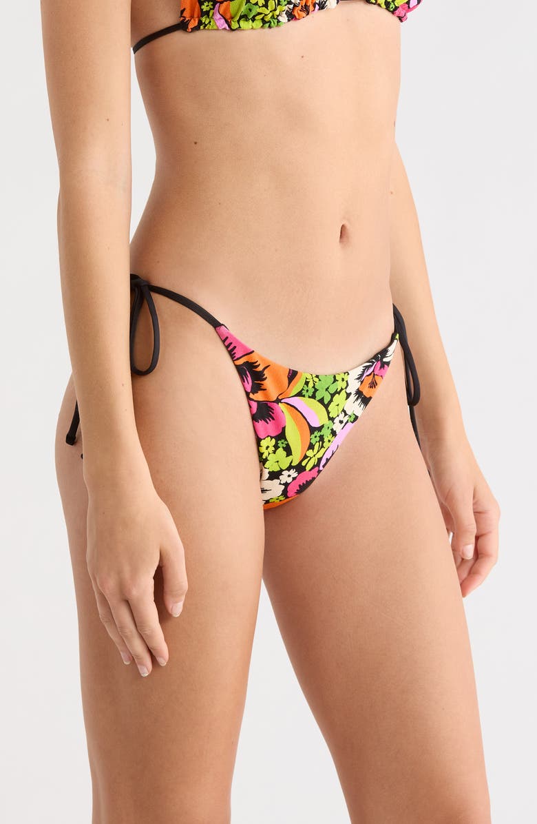 Rip Curl Blooming Side Tie Reversible Bikini Bottoms, Alternate, color, Bloom