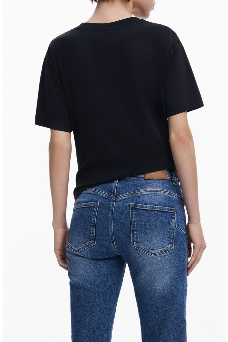 Cherry Rope Embellished Cotton Graphic T-Shirt, Alternate, color, BLACK