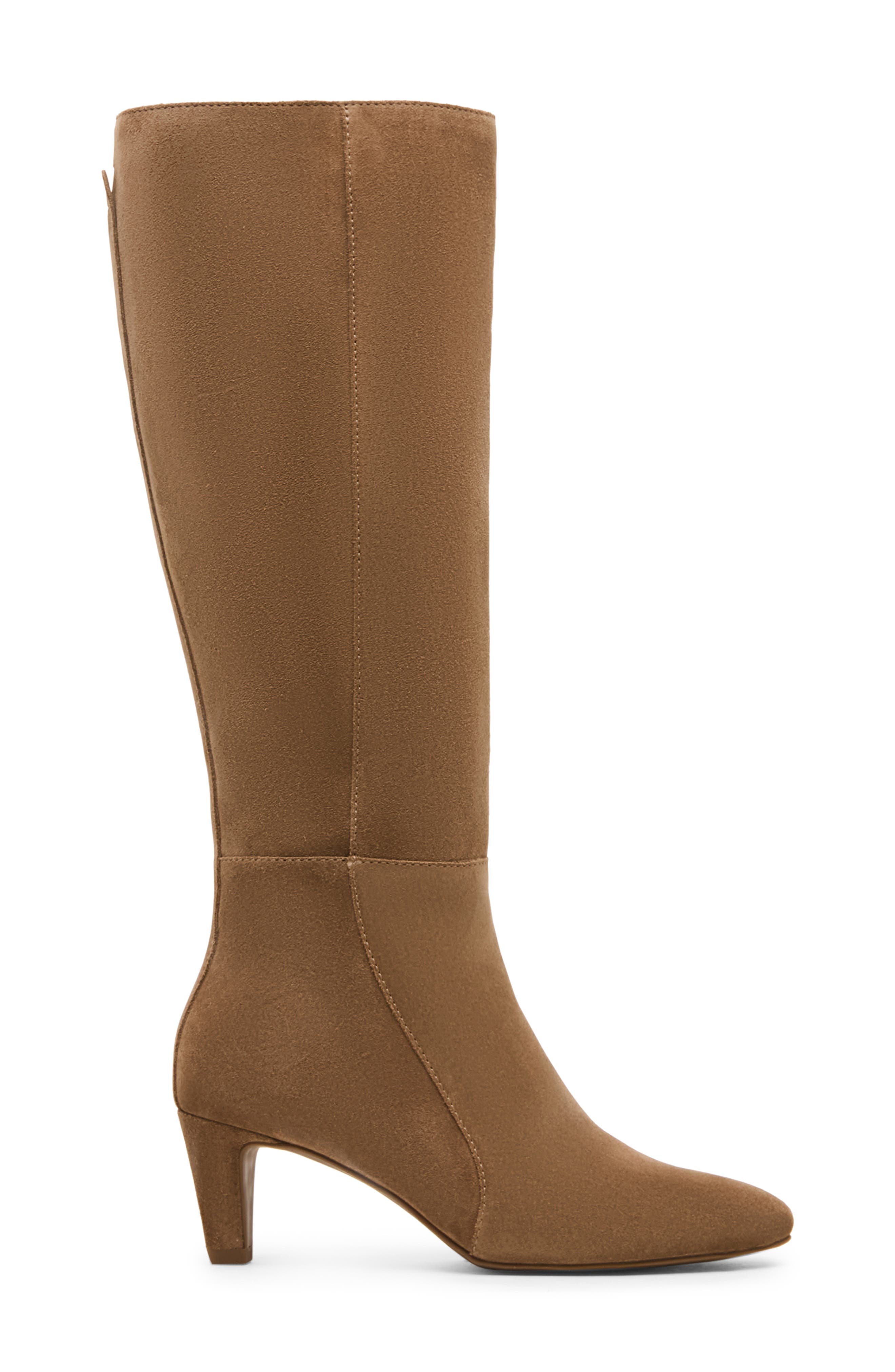 Nadine Leather Knee High Boot, Alternate, color, TAUPE SUEDE