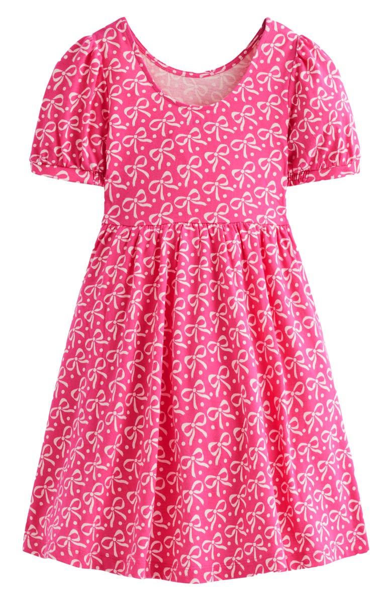 Mini Boden Kids' Ballerina Cotton Jersey Dress, Alternate, color, Pink Bows