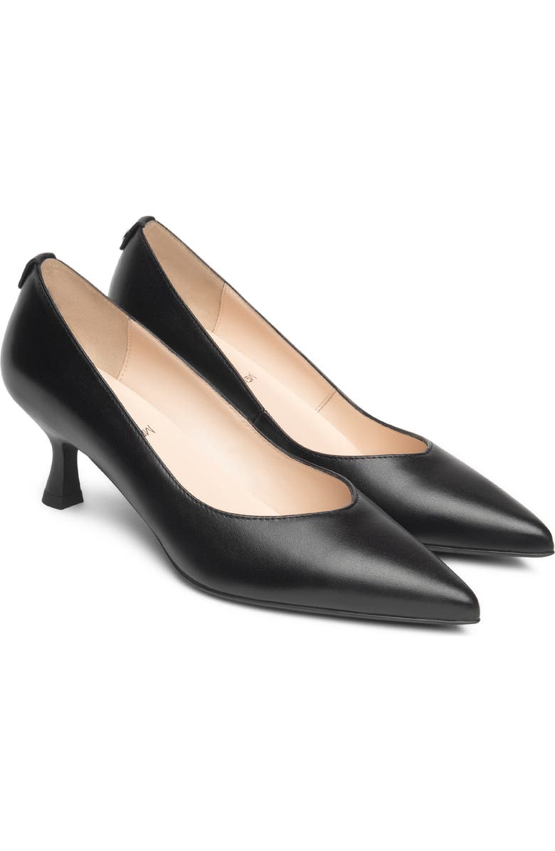 NeroGiardini Pointed Toe Kitten Heel Pump, Main, color, Black