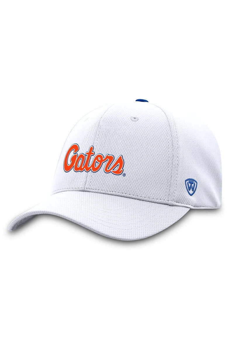 TOP OF THE WORLD Men's Top of the World White Florida Gators Dynasty Flex Hat, Main, color, 