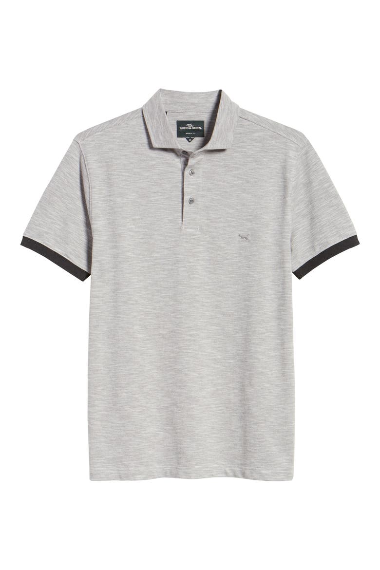Hampstead Contrast Trim Piqué Polo, Alternate, color, ASH