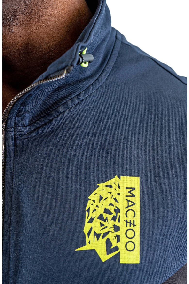 Fairway Colorblock Zip-Up Golf Vest, Alternate, color, BLACK