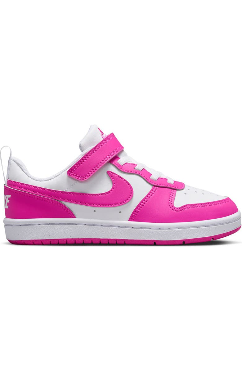 Nike Kids' Court Borough Low Recraft Sneaker, Alternate, color, White/ Fuchsia