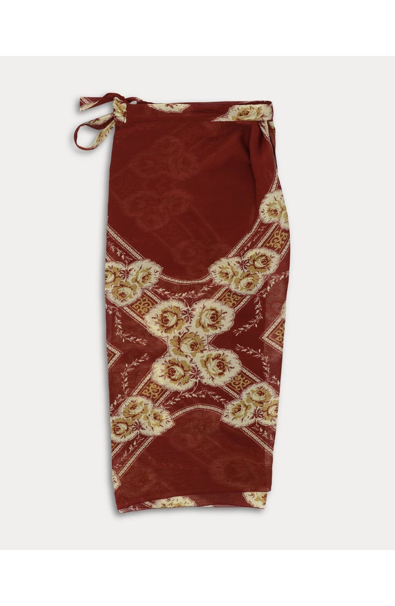 Fortela Nelly Printed Silk Sarong Skirt, Alternate, color, Pink