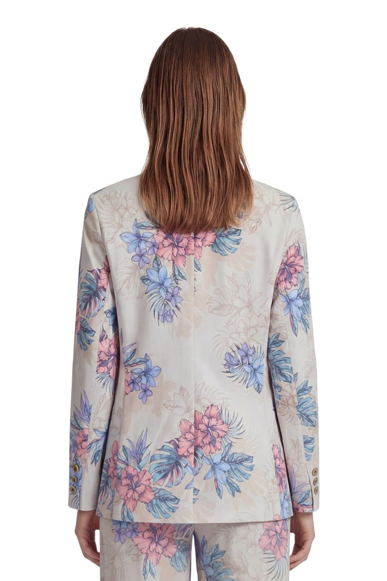 Exotic Floral Womens Tailored Blazer, Alternate, color, EXOTIC FLORAL NEUTRAL
