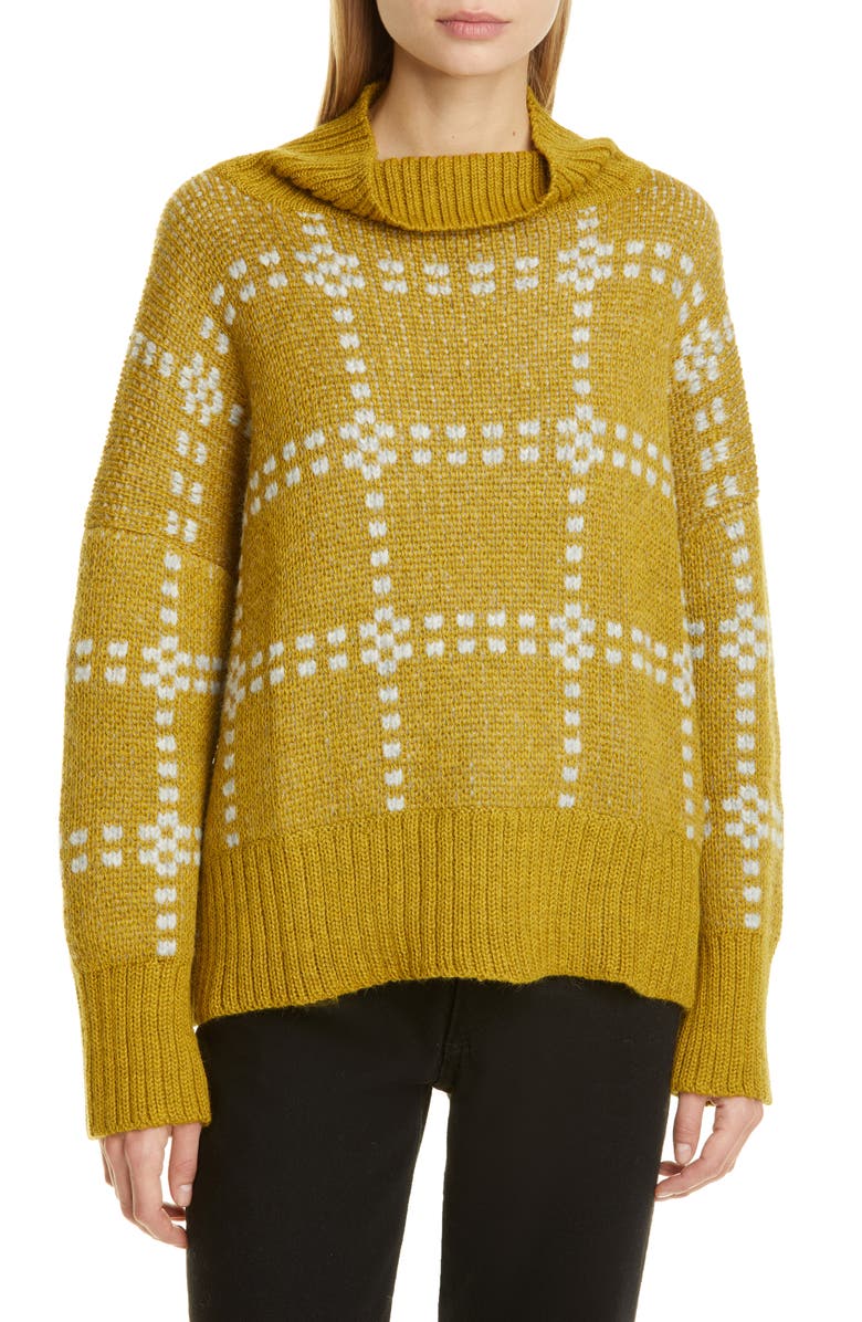 Eckhaus Latta Check Alpaca Blend Sweater, Main, color,