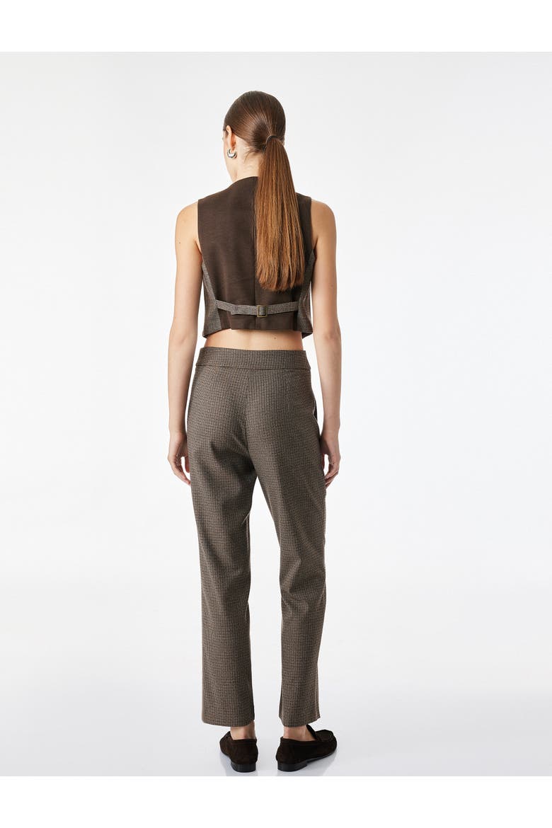 Sleeveless Classic Vest, Alternate, color, BROWN CHECK