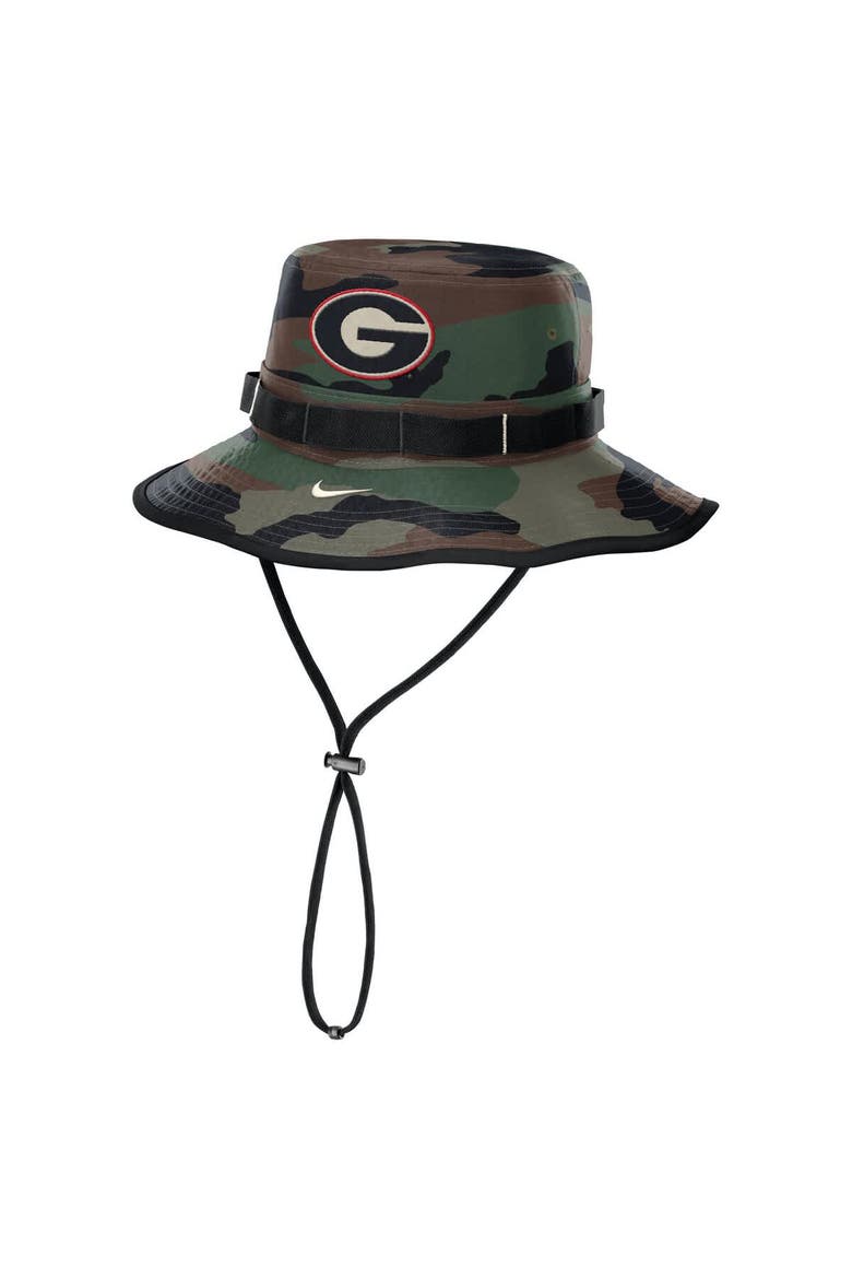 Men's Nike Camo Georgia Bulldogs 2025 Military Appreciation Boonie Dri-FIT Bucket Hat, Main, color, Camo