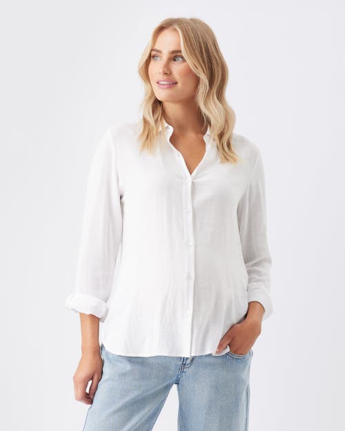 Ripe Maternity Clara Relaxed Button Up Shirt In White
