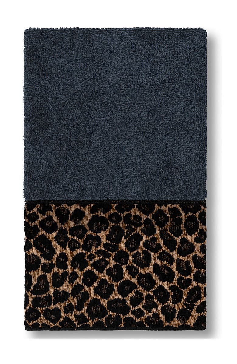 Linum Home Textiles Spots Embellished Hand Towel - Midnight Blue, Main, color, Midnight Blue