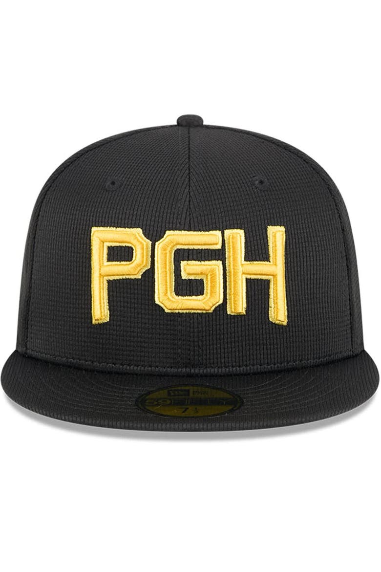 Men's New Era Black Pittsburgh Pirates City Connect Batting Practice 59FIFTY Fitted Hat, Alternate, color, Black