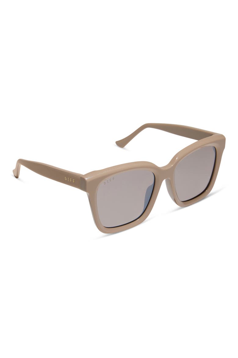 Meredith 54mm Square Sunglasses, Alternate, color, SILVER FLASH