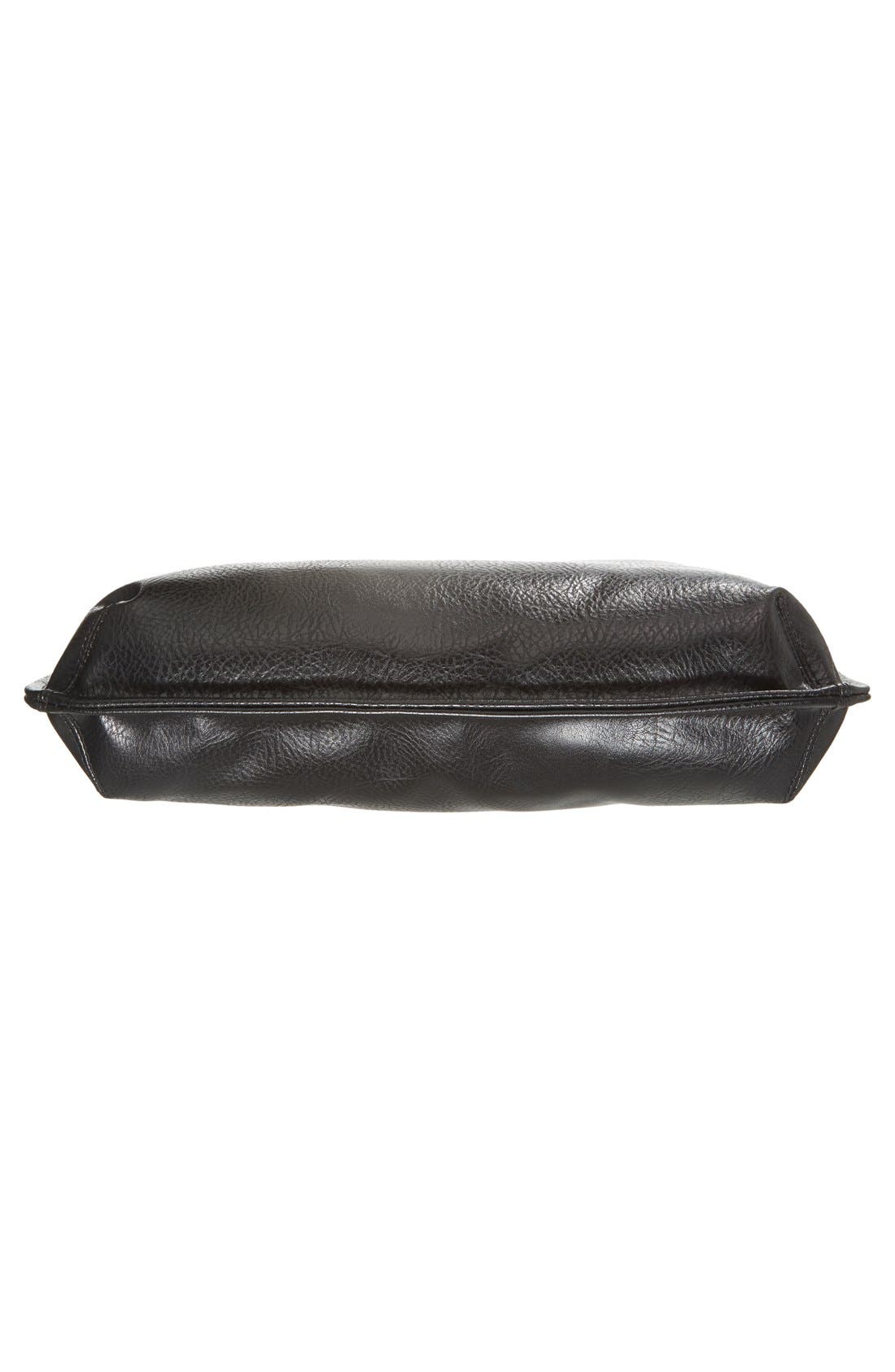 'Deeter' Vegan Leather Tote, Alternate, color, BLACK