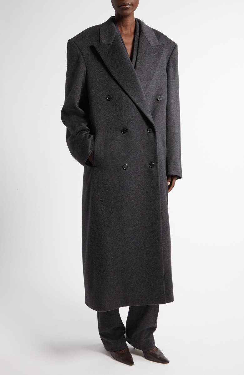 The Row Harisi Double Breasted Cashmere Coat, Main, color, 