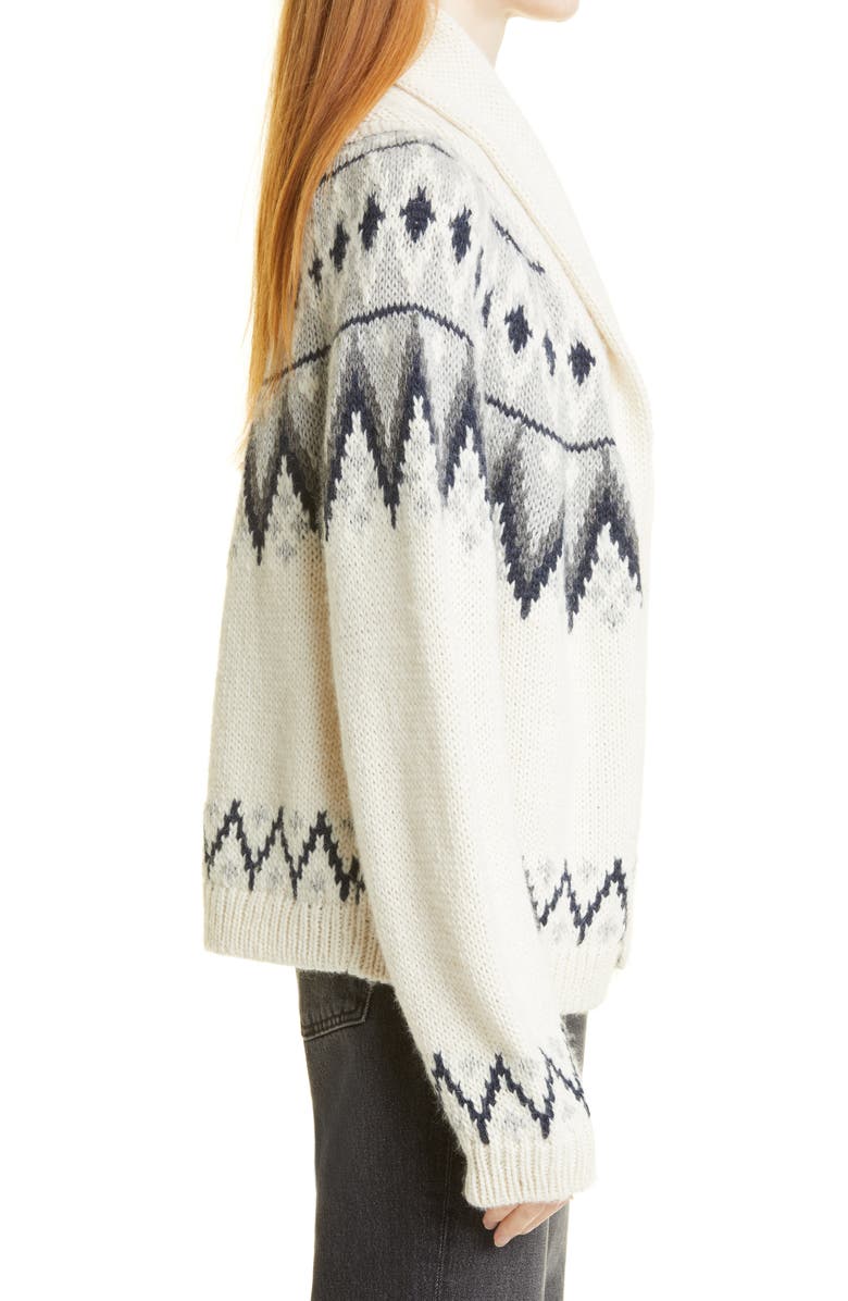 THE GREAT. The Great The Winter Fair Isle Lodge Alpaca & Wool Blend Cardigan, Alternate, color, 