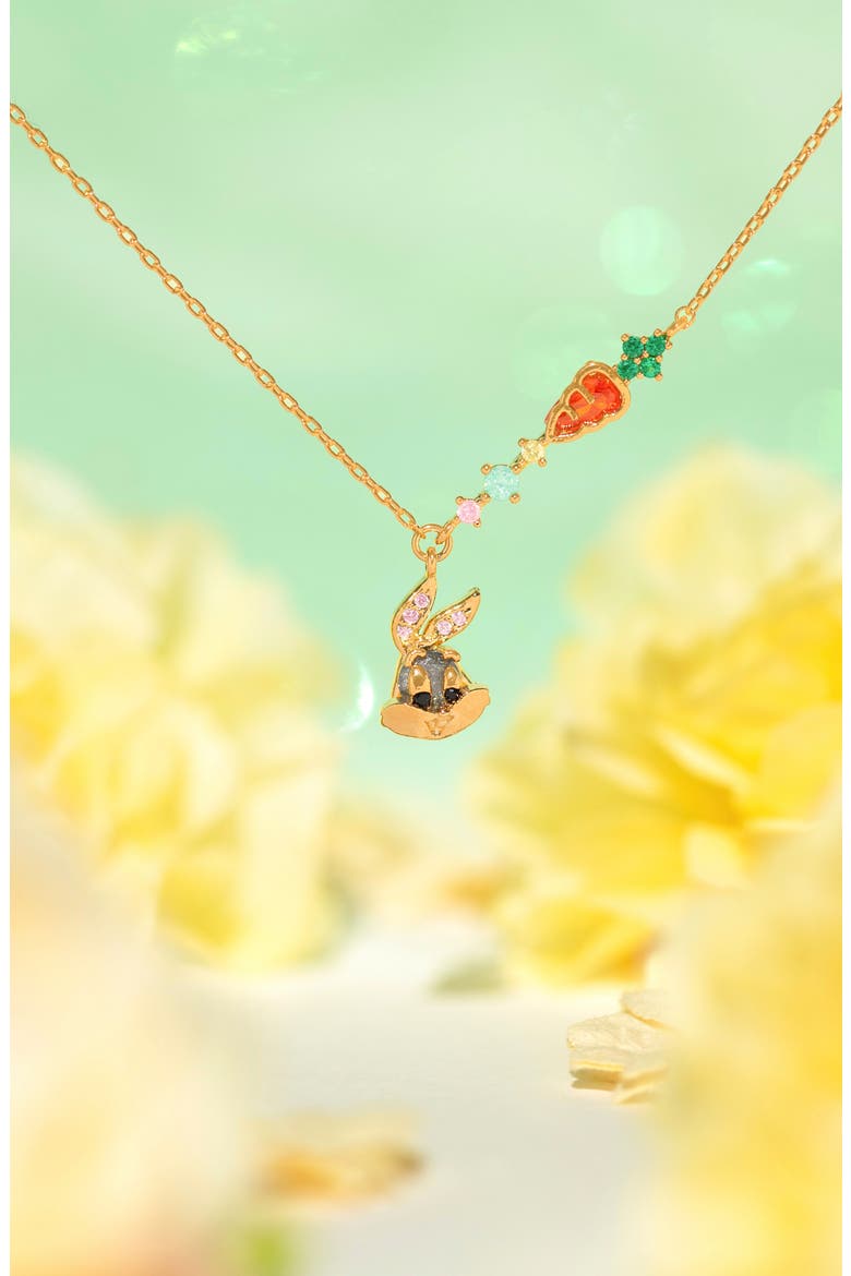 Looney Tunes Bugs Bunny Pendant Necklace, Alternate, color, GOLD