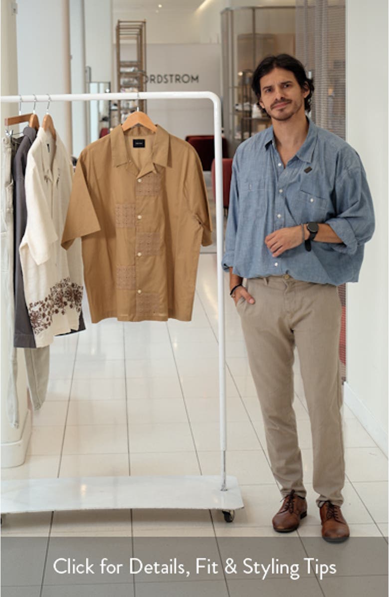 Ritz Pointelle Cotton Poplin Camp Shirt, sales video thumbnail